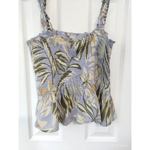 Patrons of Peace Women's Size L Tropical Resort  Smocked Summer Tank Top NWT - Picture 8 of 12